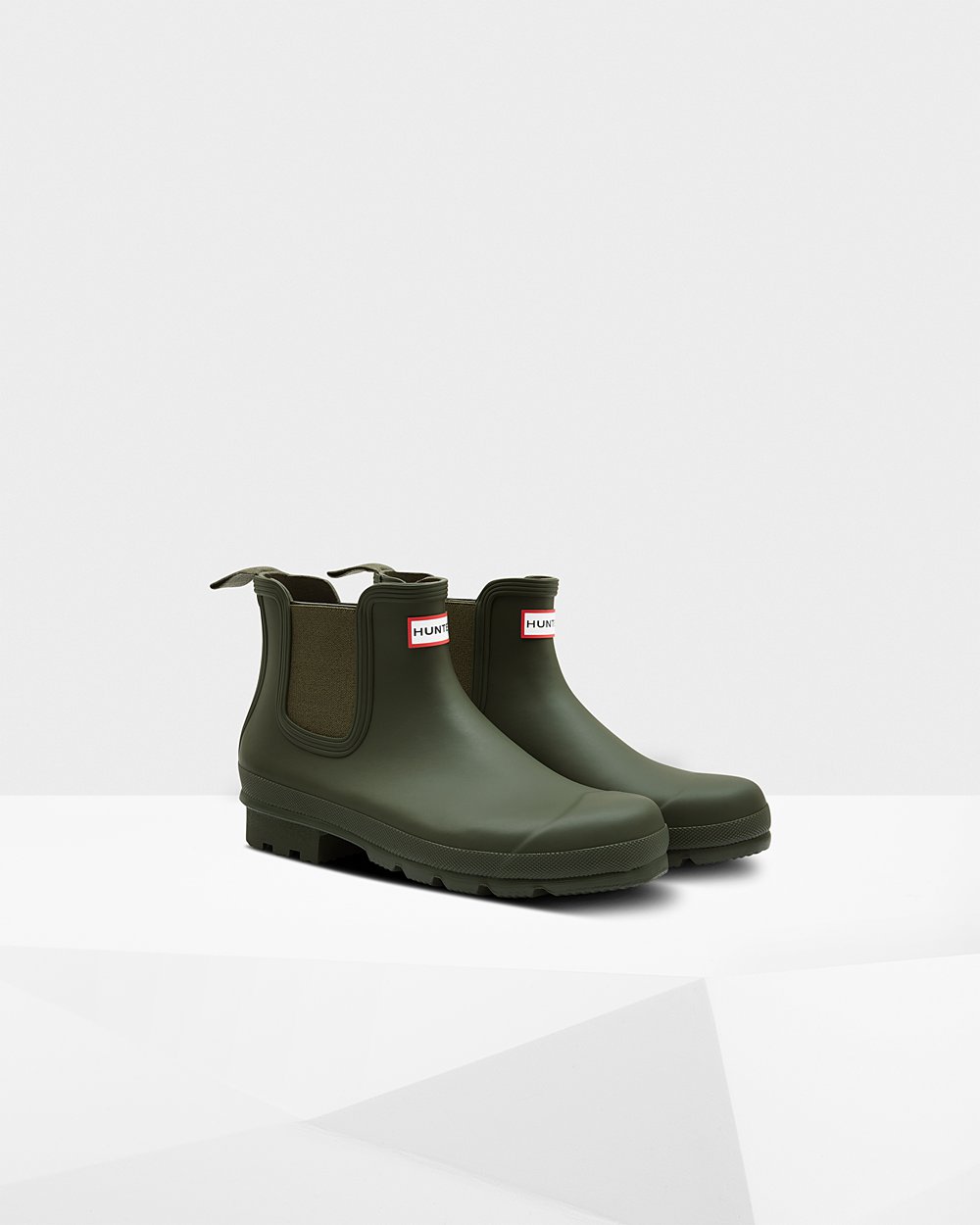 Bottes Chelsea Hunter Original Homme Vert Foncé Olive QUOVYZR-42